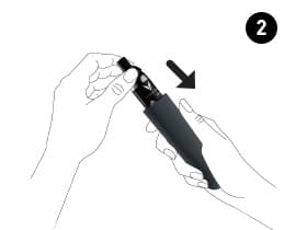 A Coravin Capsule being inserted into the Pivot Capsule Cup.